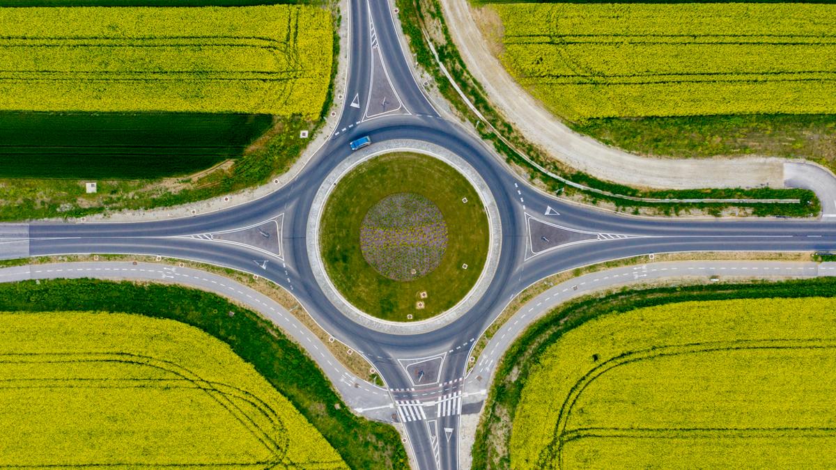Roundabout Aerial Green-transform