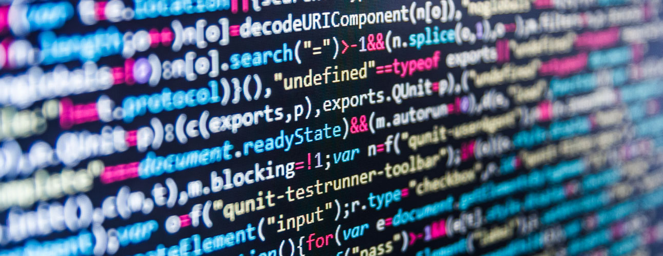 Closeup of a computer screen with algorithm code
