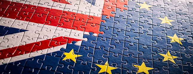 Partial image of a puzzle of the UK flag
