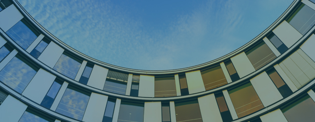 Image of a curved office building