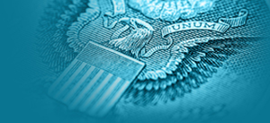 close of eagle image from the back of a dollar bill