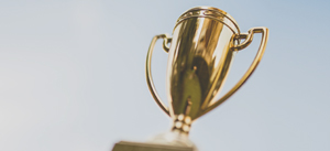 Photograph of a gold tropy